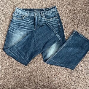 BKE Men's Relaxed Jeans in Dark Blue